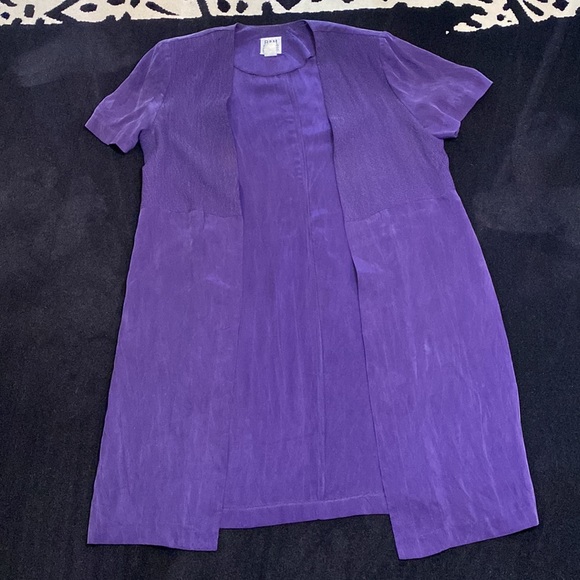 Plum Summer-y night long open cardigan. Size 16. - Picture 8 of 15